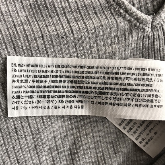 Hollister cutout mock neck ribbed long sleeve heather grey - Picture 5 of 7